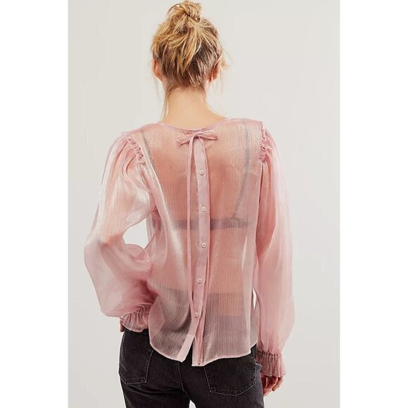 FREE PEOPLE Freya Frost Top / Pale Pink - Picture 3 of 10